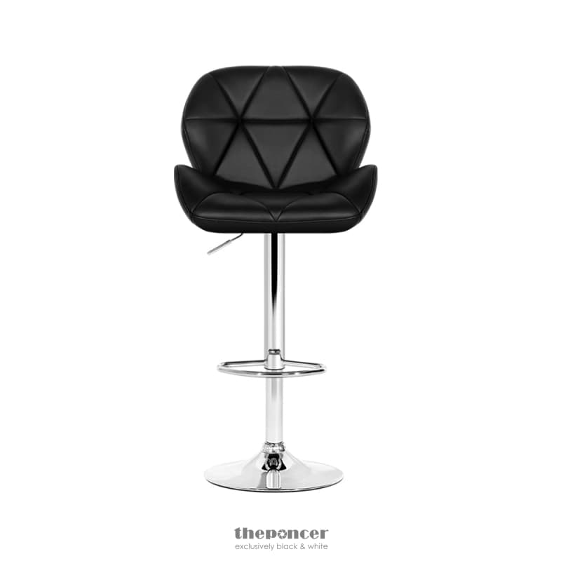 ARTISS 4X BAR STOOLS GAS LIFT PADDED LEATHER BLACK