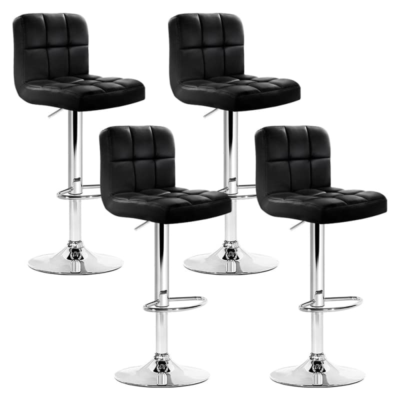 ARTISS 4X BAR STOOLS LEATHER GAS LIFT BLACK