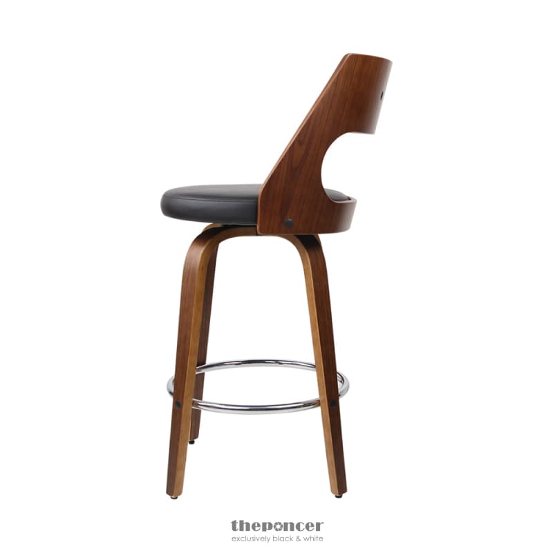 ARTISS 4X BAR STOOLS SWIVEL LEATHER CHAIR 76CM