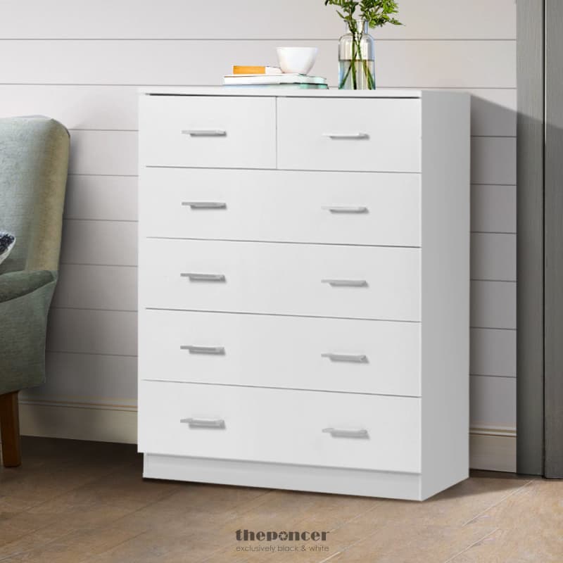 ARTISS 6 CHEST OF DRAWERS - ANDES WHITE