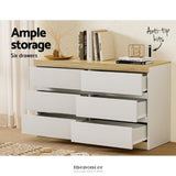 ARTISS 6 CHEST OF DRAWERS CABINET DRESSER TABLE TALLBOY