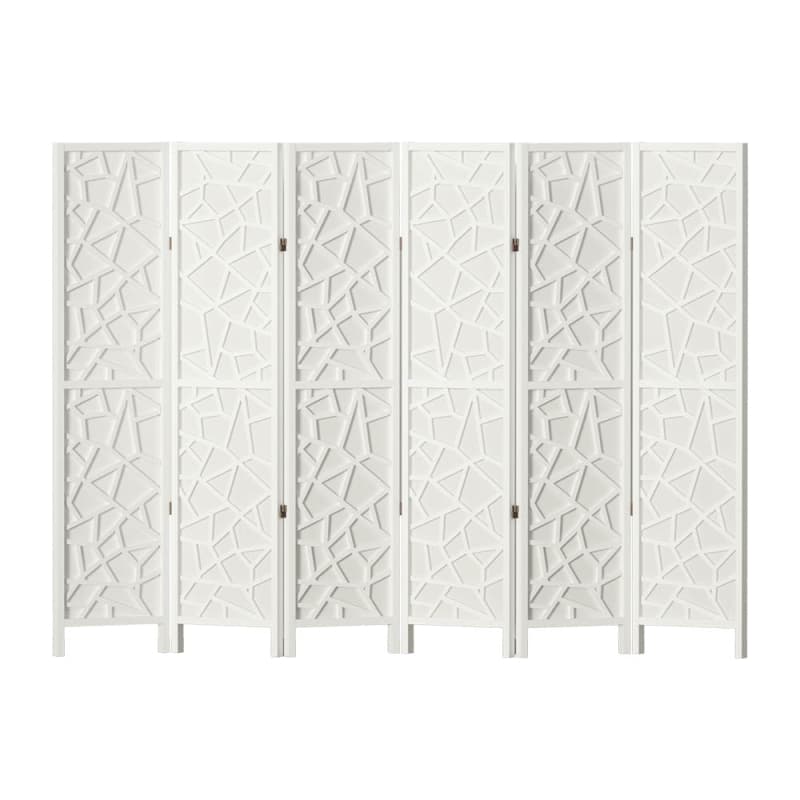 ARTISS 6 PANEL ROOM DIVIDER SCREEN 244X170CM CLOVER WHITE