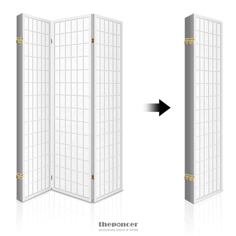 ARTISS 6 PANEL ROOM DIVIDER SCREEN 261X179CM WHITE