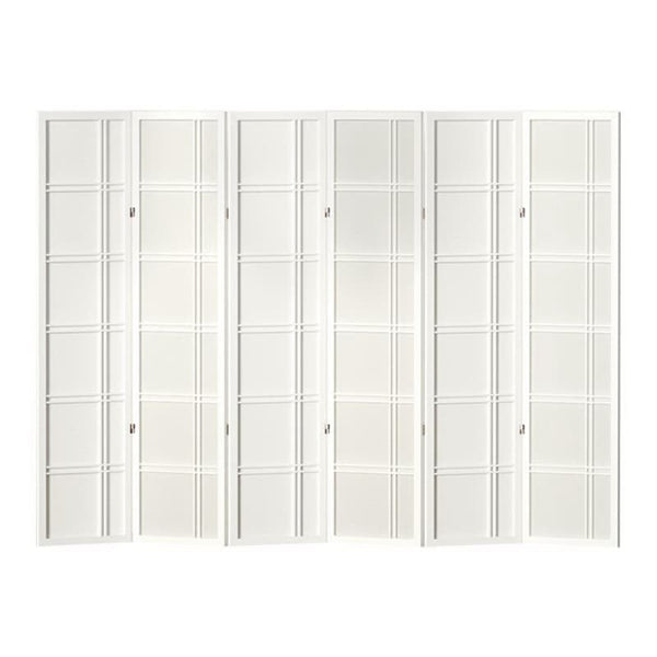 ARTISS 6 PANEL ROOM DIVIDER SCREEN 265X179CM NOVA WHITE