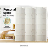 ARTISS 6 PANEL ROOM DIVIDER SCREEN 265X179CM NOVA WHITE