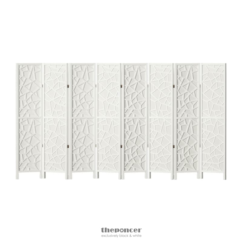 ARTISS 8 PANEL ROOM DIVIDER SCREEN 325X170CM CLOVER WHITE