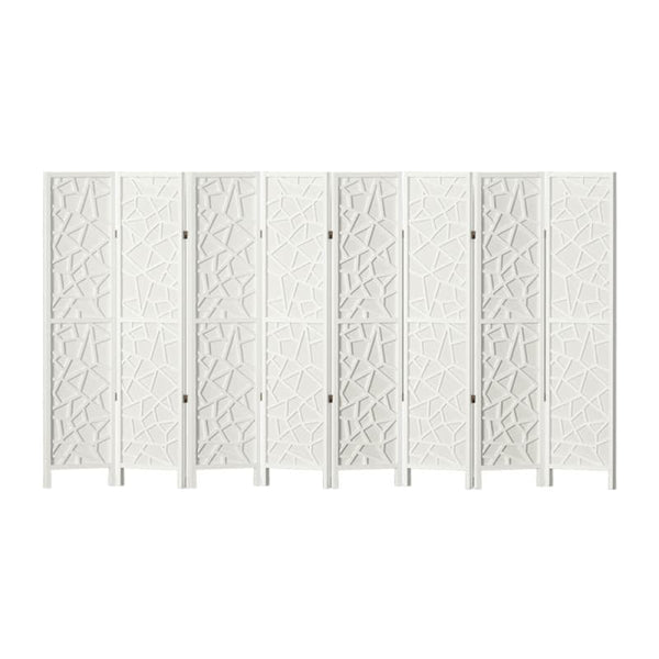 ARTISS 8 PANEL ROOM DIVIDER SCREEN 325X170CM CLOVER WHITE