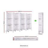 ARTISS 8 PANEL ROOM DIVIDER SCREEN 326X170CM SHELF WHITE