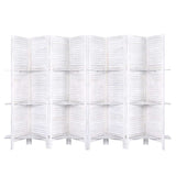 ARTISS 8 PANEL ROOM DIVIDER SCREEN 326X170CM SHELF WHITE