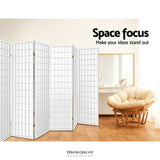 ARTISS 8 PANEL ROOM DIVIDER SCREEN 348X179CM WHITE