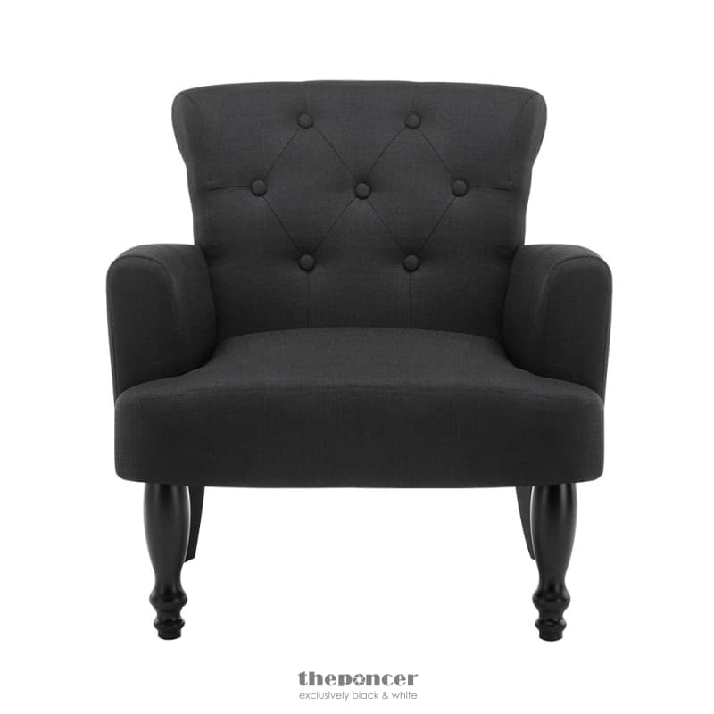 ARTISS ARMCHAIR WINGBACK CHARCOAL LOTHAIR