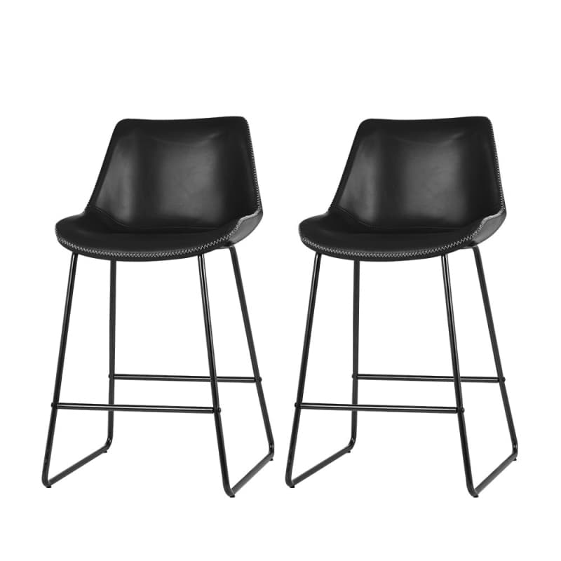 ARTISS BAR STOOLS KITCHEN COUNTER BARSTOOLS LEATHER METAL