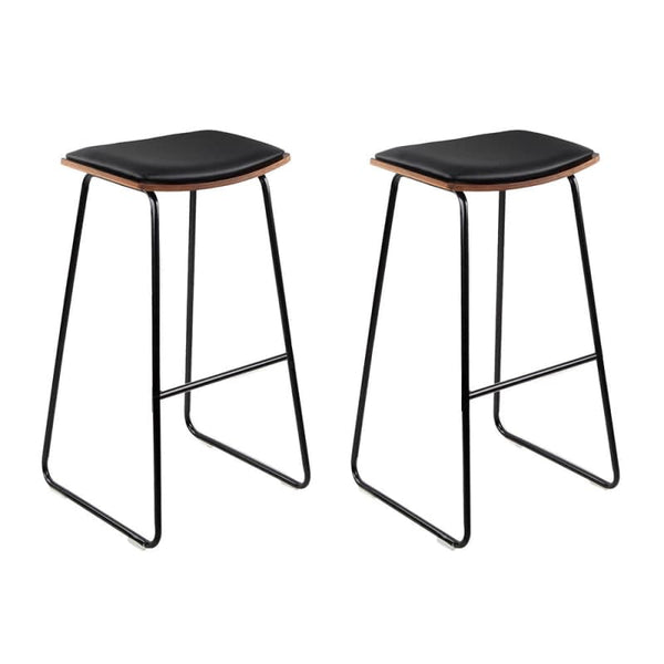 ARTISS BAR STOOLS KITCHEN COUNTER STOOLS METAL CHAIRS X2