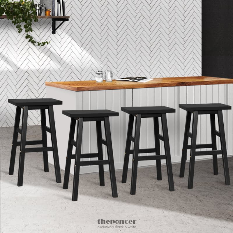 ARTISS BAR STOOLS KITCHEN COUNTER STOOLS WOODEN CHAIRS