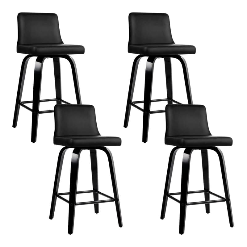 ARTISS BAR STOOLS KITCHEN LEATHER BARSTOOLS SWIVEL WOODEN