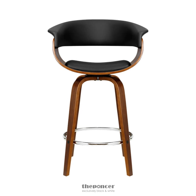 ARTISS BAR STOOLS SWIVEL PU SEAT WOODEN