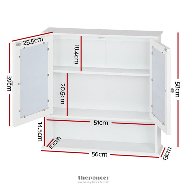 ARTISS BATHROOM MIRROR CABINET STORAGE CUPBOARD