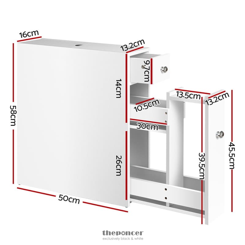 ARTISS BATHROOM STORAGE CABINET TISSUE HOLDER