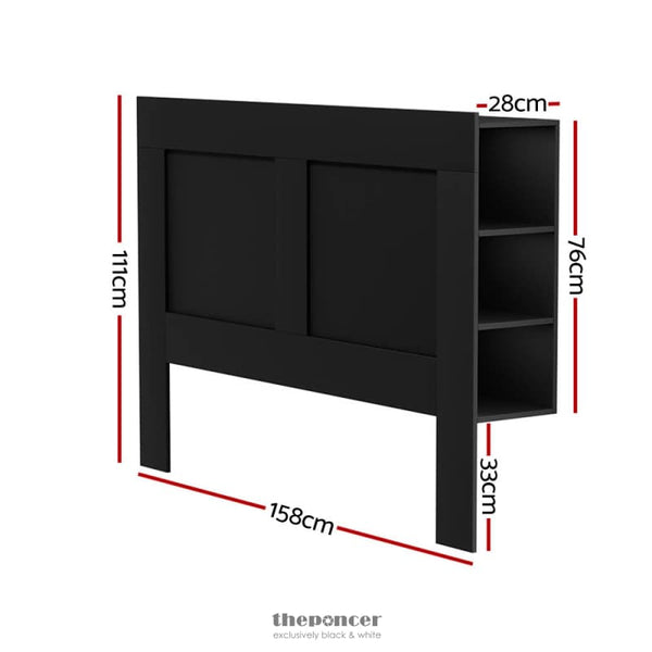 ARTISS BED FRAME DOUBLE SIZE BED HEAD WITH SHELVES