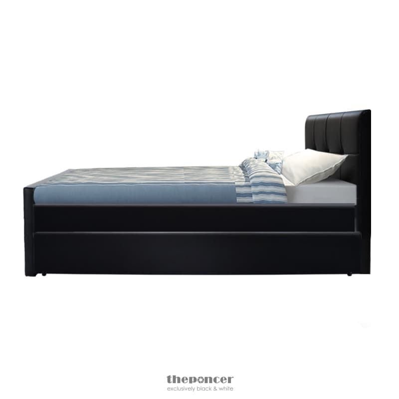 ARTISS BED FRAME KING SINGLE SIZE TRUNDLE DAYBED BLACK