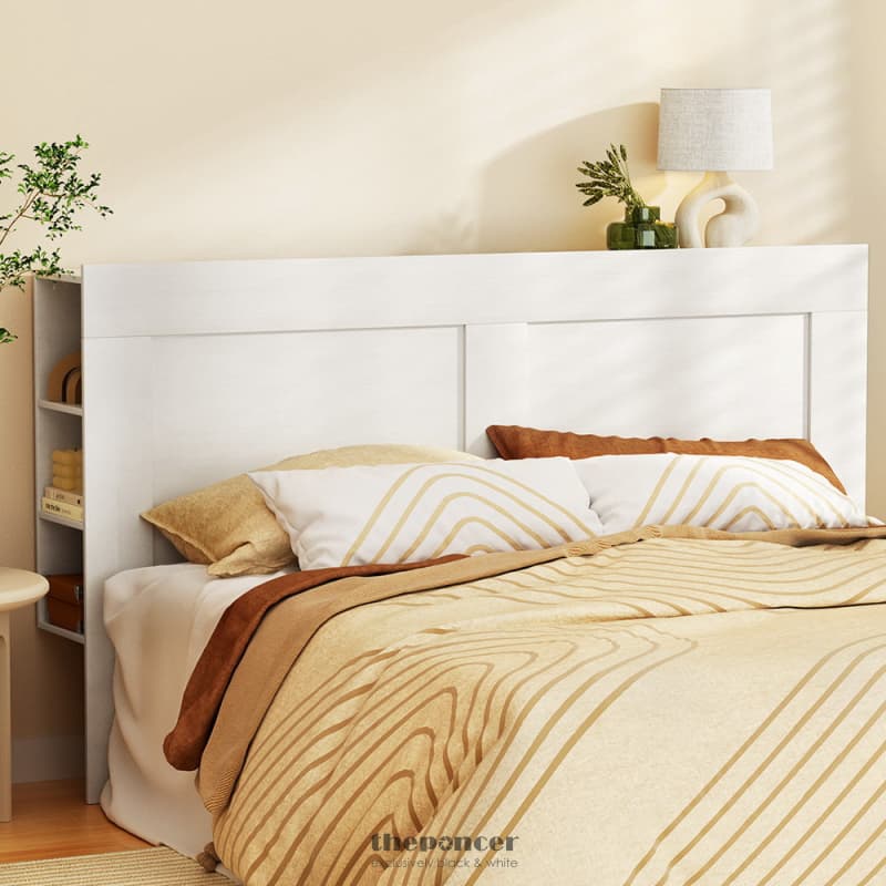 ARTISS BED FRAME KING SIZE HEAD WITH SHELVES HEADBOARD