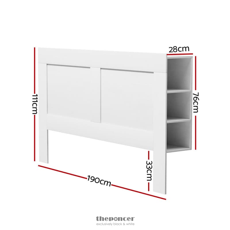 ARTISS BED FRAME KING SIZE HEAD WITH SHELVES HEADBOARD