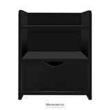 ARTISS BEDSIDE TABLE 1 DRAWER WITH SHELF - FARA BLACK