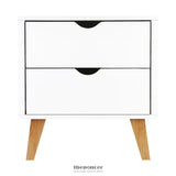 ARTISS BEDSIDE TABLE 2 DRAWERS - ANDERS WHITE