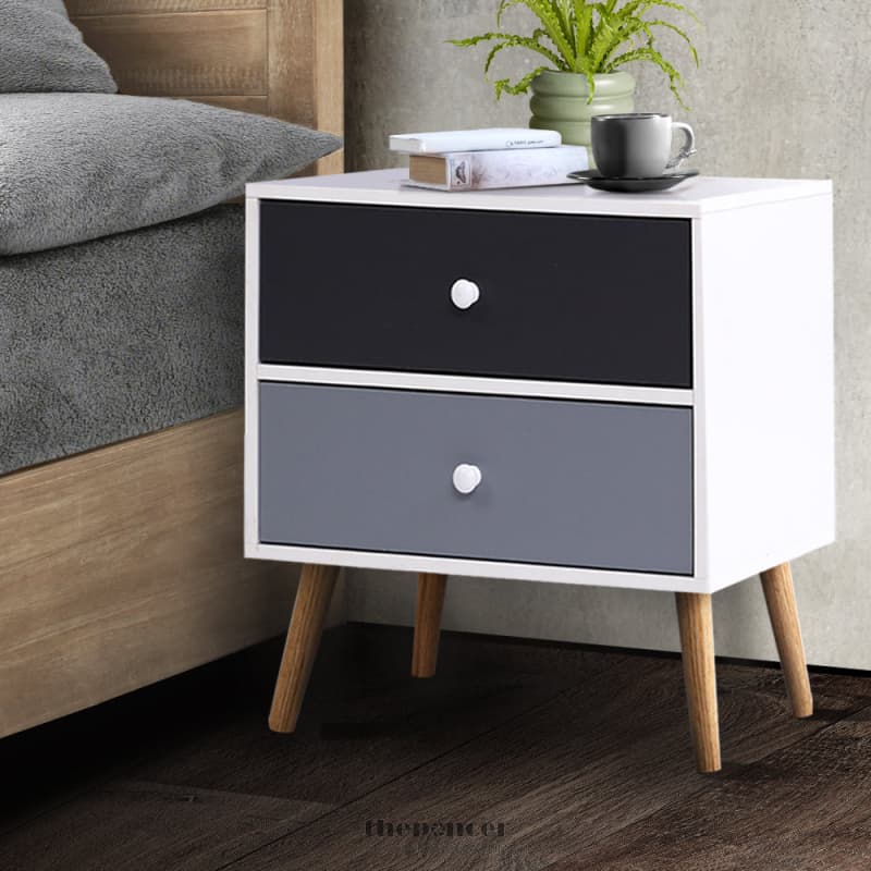 ARTISS BEDSIDE TABLE 2 DRAWERS - BONDS WHITE