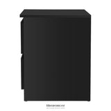 ARTISS BEDSIDE TABLE 2 DRAWERS - PEPE BLACK