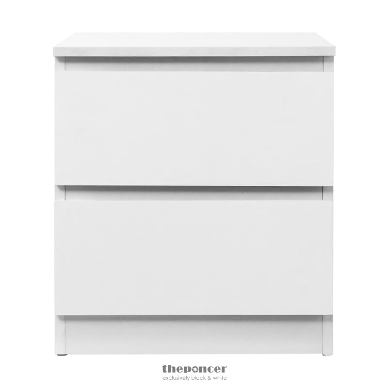 ARTISS BEDSIDE TABLE 2 DRAWERS - PEPE WHITE