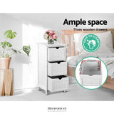 ARTISS BEDSIDE TABLE BATHROOM STORAGE CABINET 3 DRAWERS
