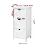 ARTISS BEDSIDE TABLE BATHROOM STORAGE CABINET 3 DRAWERS
