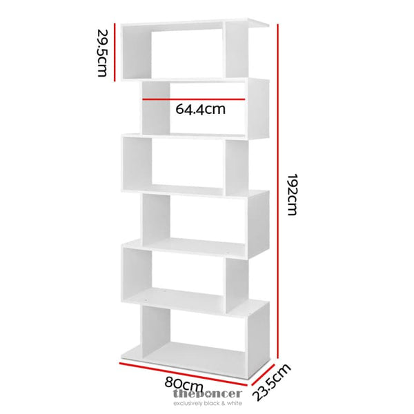 ARTISS BOOKSHELF 6 TIERS - RIVA WHITE