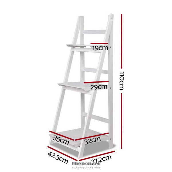 ARTISS BOOKSHELF CORNER SHELF 3 TIERS - ZANE WHITE