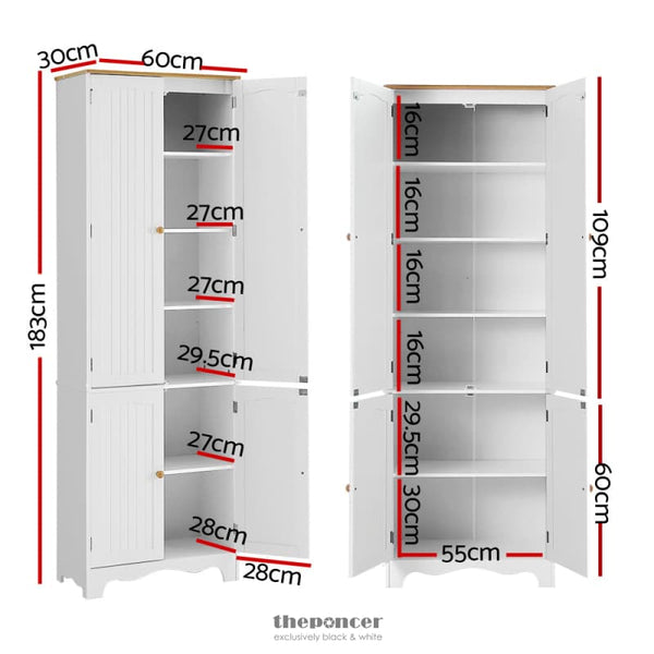 ARTISS BUFFET SIDEBOARD 4 DOORS - BERNE WHITE