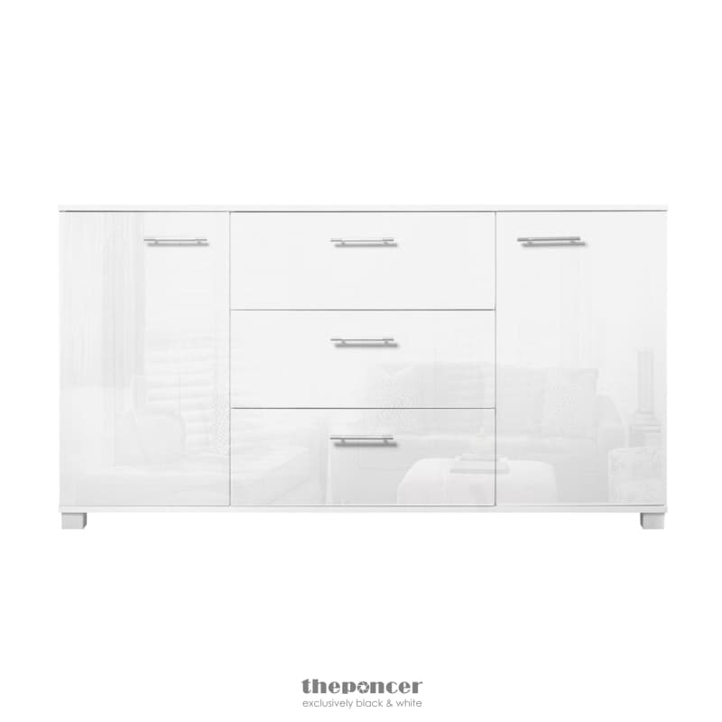 ARTISS BUFFET SIDEBOARD HIGH GLOSS - ZARA WHITE
