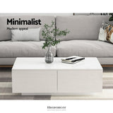 ARTISS COFFEE TABLE 4 DRAWERS WHITE TREVI