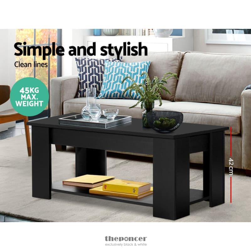 ARTISS COFFEE TABLE LIFT-TOP COFFEE TABLE BLACK