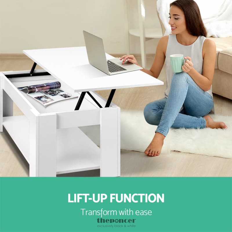 ARTISS COFFEE TABLE LIFT-TOP COFFEE TABLE WHITE