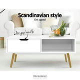 ARTISS COFFEE TABLE STORAGE DRAWER WHITE LARIN