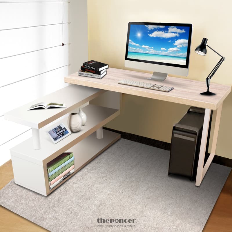 ARTISS COMPUTER DESK BOOKSHELF 140CM