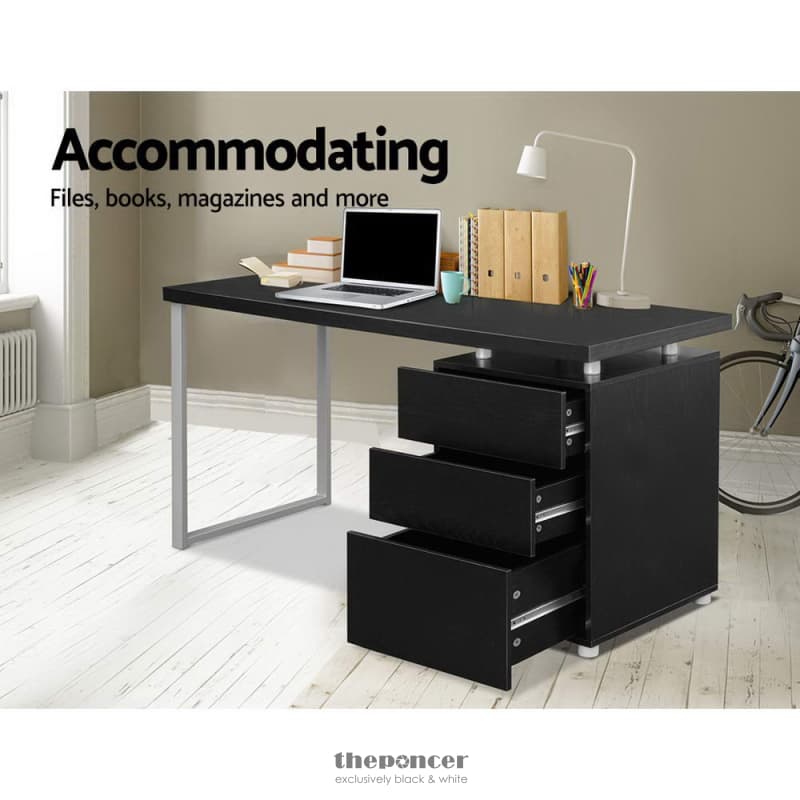 ARTISS COMPUTER DESK DRAWER BLACK 140CM