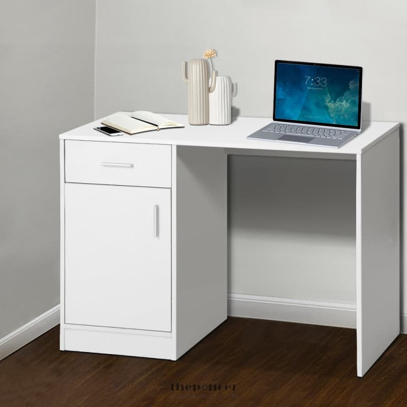 ARTISS COMPUTER DESK DRAWER CABINET WHITE 100CM