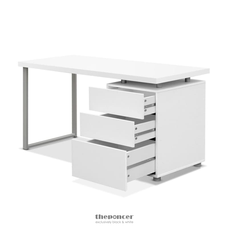 ARTISS COMPUTER DESK DRAWER WHITE 140CM