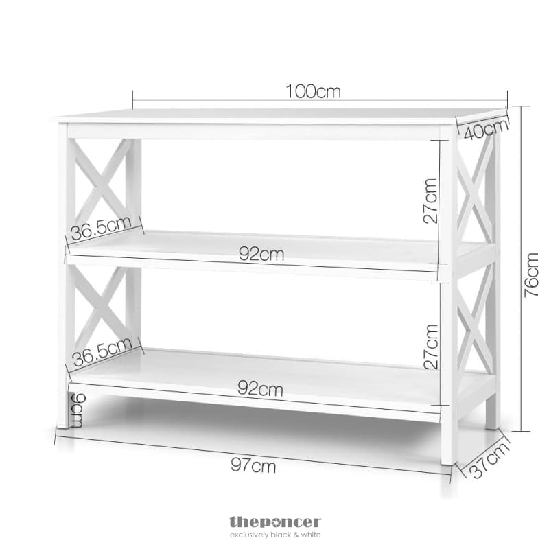 ARTISS CONSOLE TABLE 3 - TIER WHITE POLLY