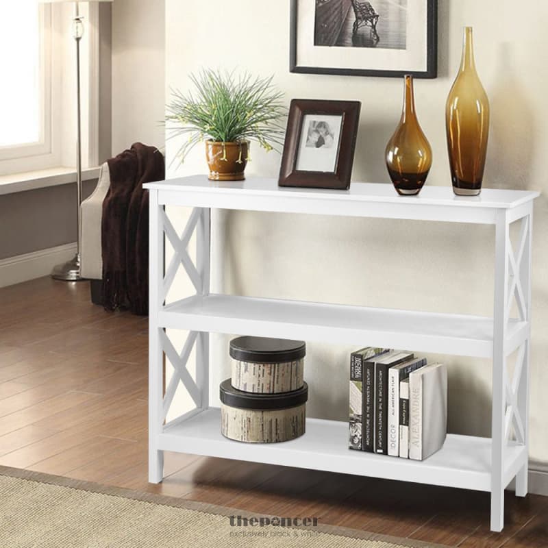 ARTISS CONSOLE TABLE 3 - TIER WHITE POLLY