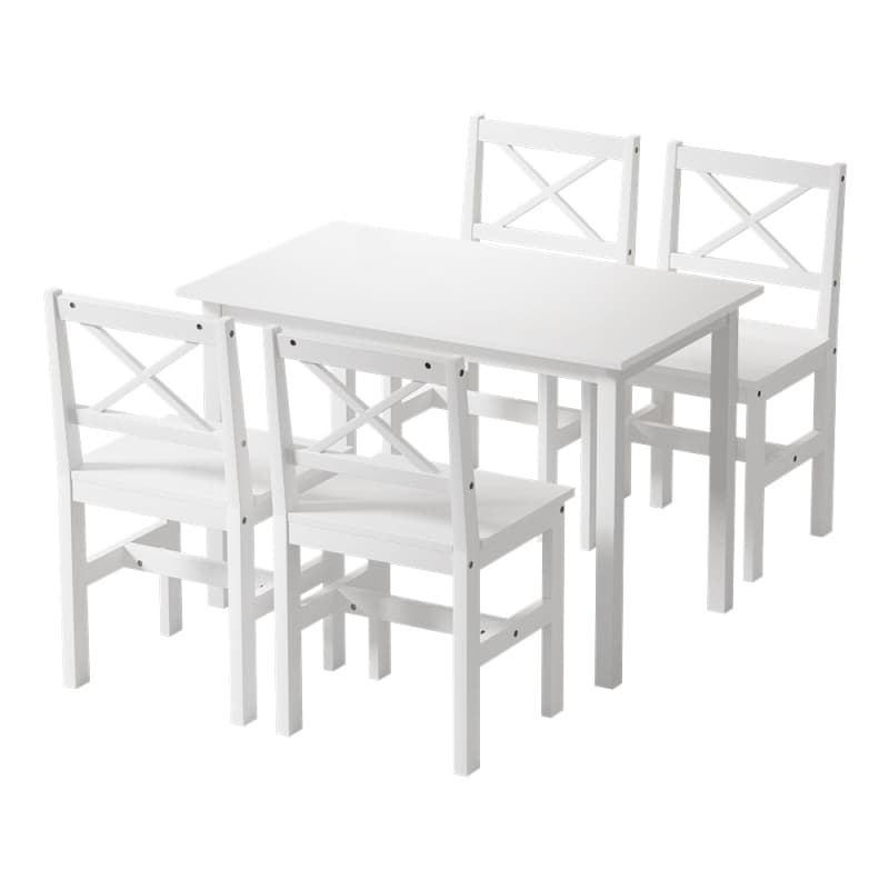 ARTISS DINING CHAIRS AND TABLE DINING SET 4 CAFE CHAIRS SET