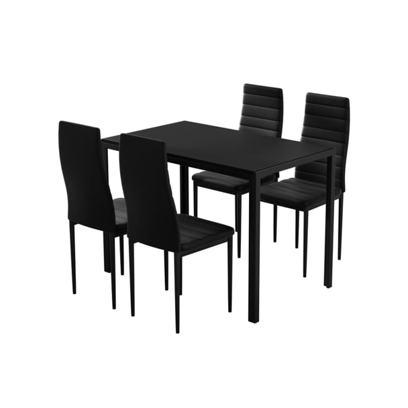 ARTISS DINING CHAIRS AND TABLE DINING SET 4 CHAIR SET OF 5