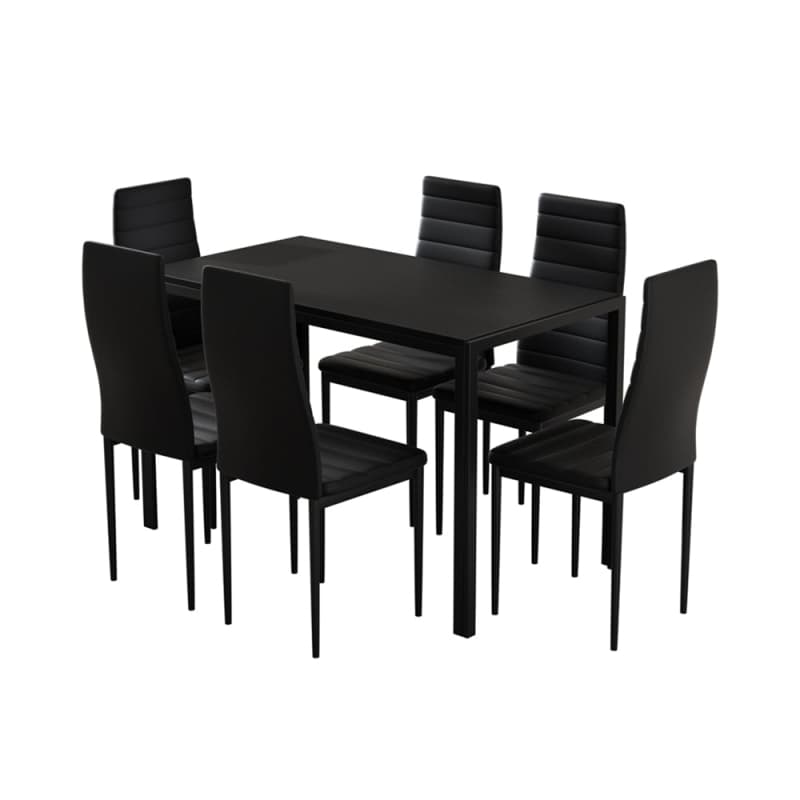 ARTISS DINING CHAIRS AND TABLE DINING SET 6 CHAIR SET OF 7